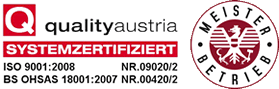 Siegel Quality Austria und Meisterbetrieb
